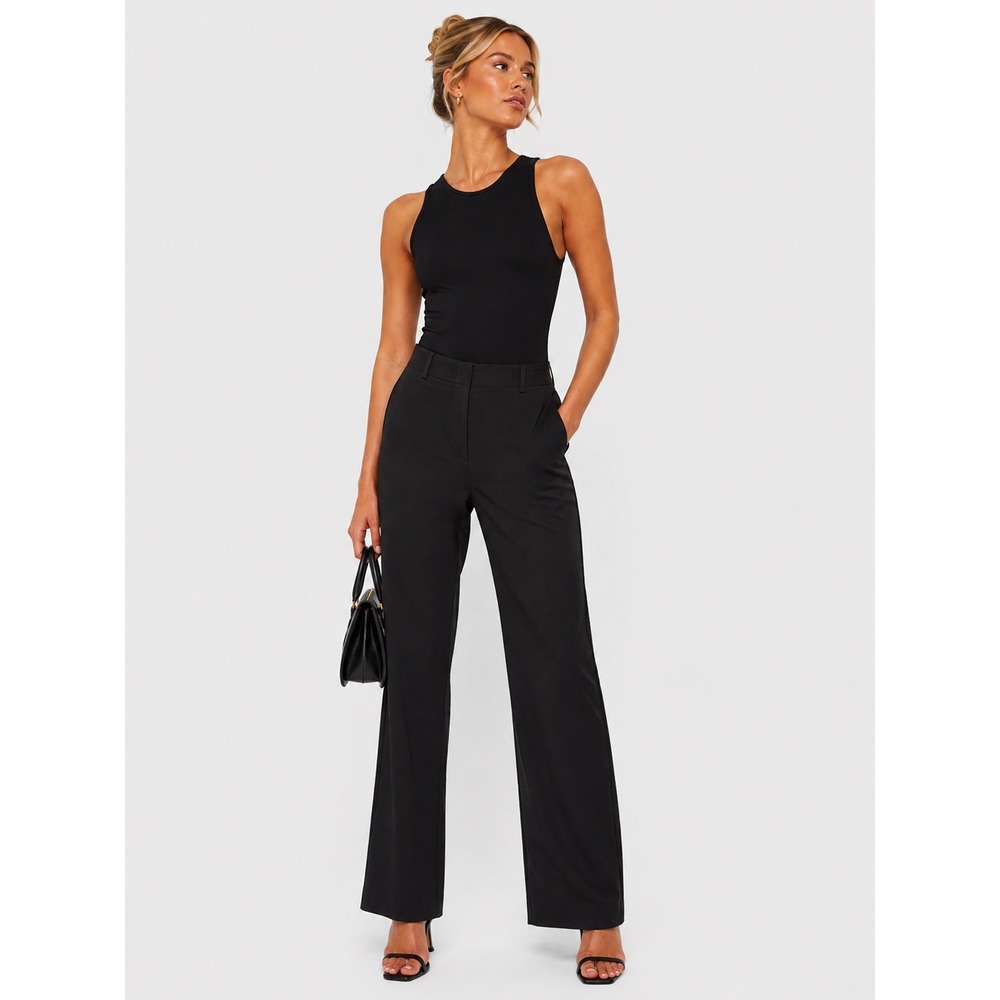 Banana Republic Black Straight Dress Office Classic Pants Stretch 2 XS NWOT New